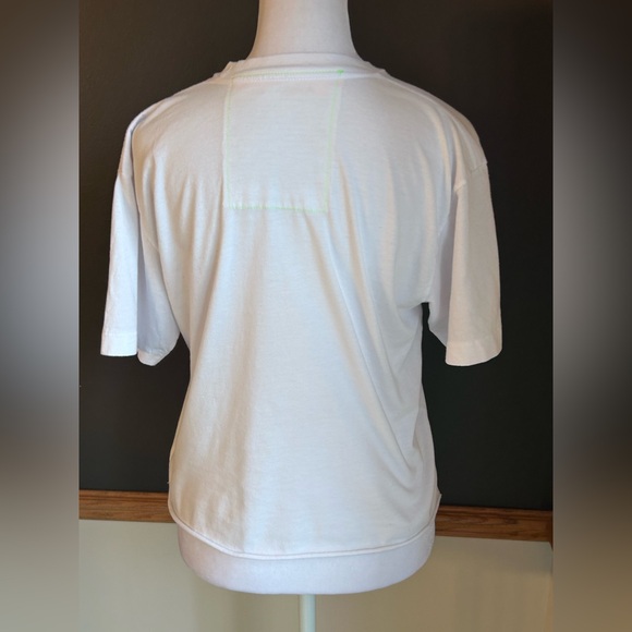 Aviator Nation Women’s LOGO BOYFRIEND TEE - WHITE Size Small - Picture 4 of 6